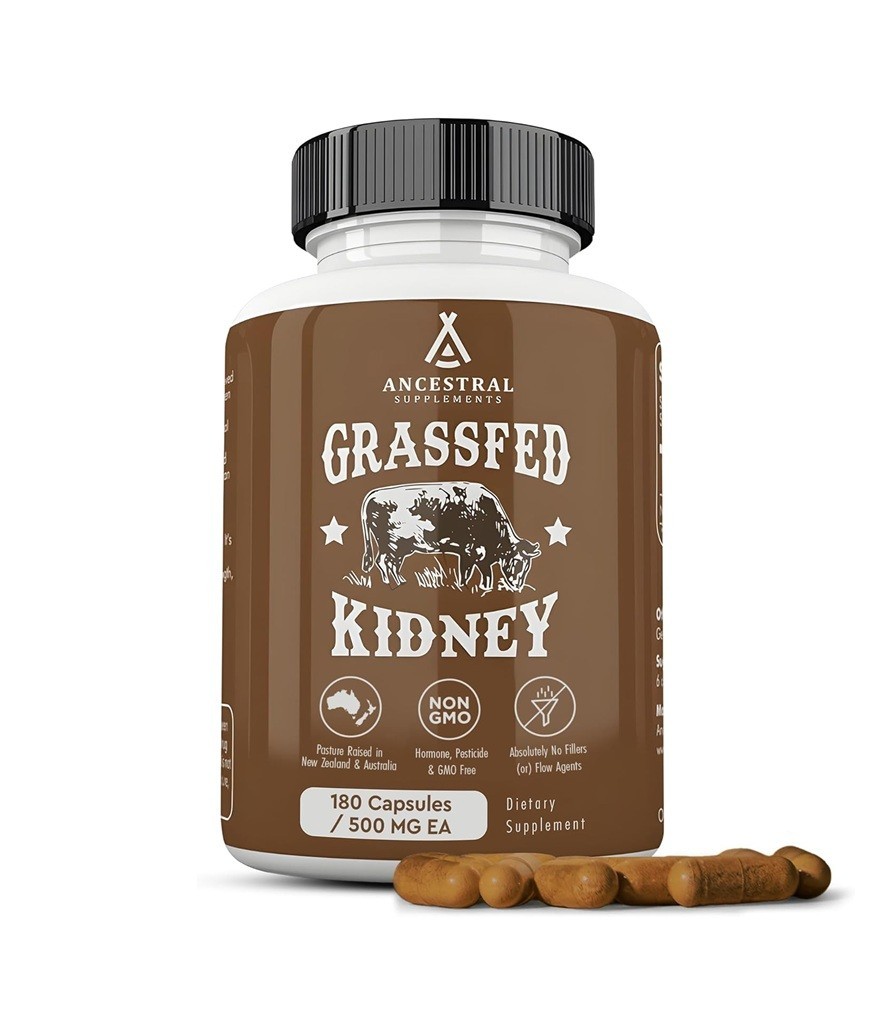Ancestral Supplements Kidney High in Selenium B12 Dao 180 Capsules Exp. 11/2027
