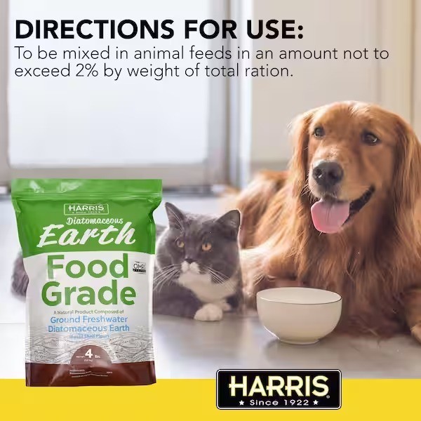 Harris 4 lbs. Diatomaceous Earth Food Grade 100% (5-Pack) use in animal feeds,