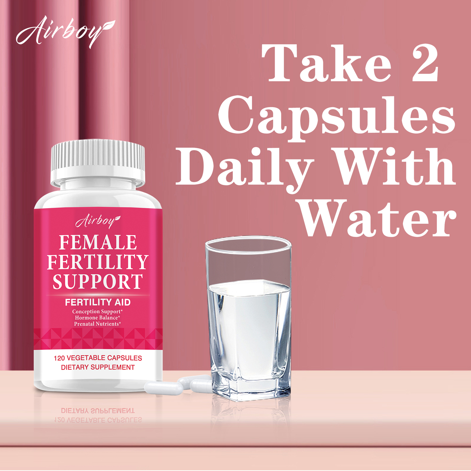 120pcs Female Fertility Support – Hormonal Estrogen Balance, Fertility Support