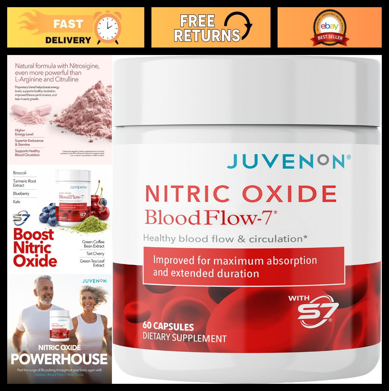 Nitric Oxide Supplements for Enhanced Blood Flow & Circulation Support – Natural