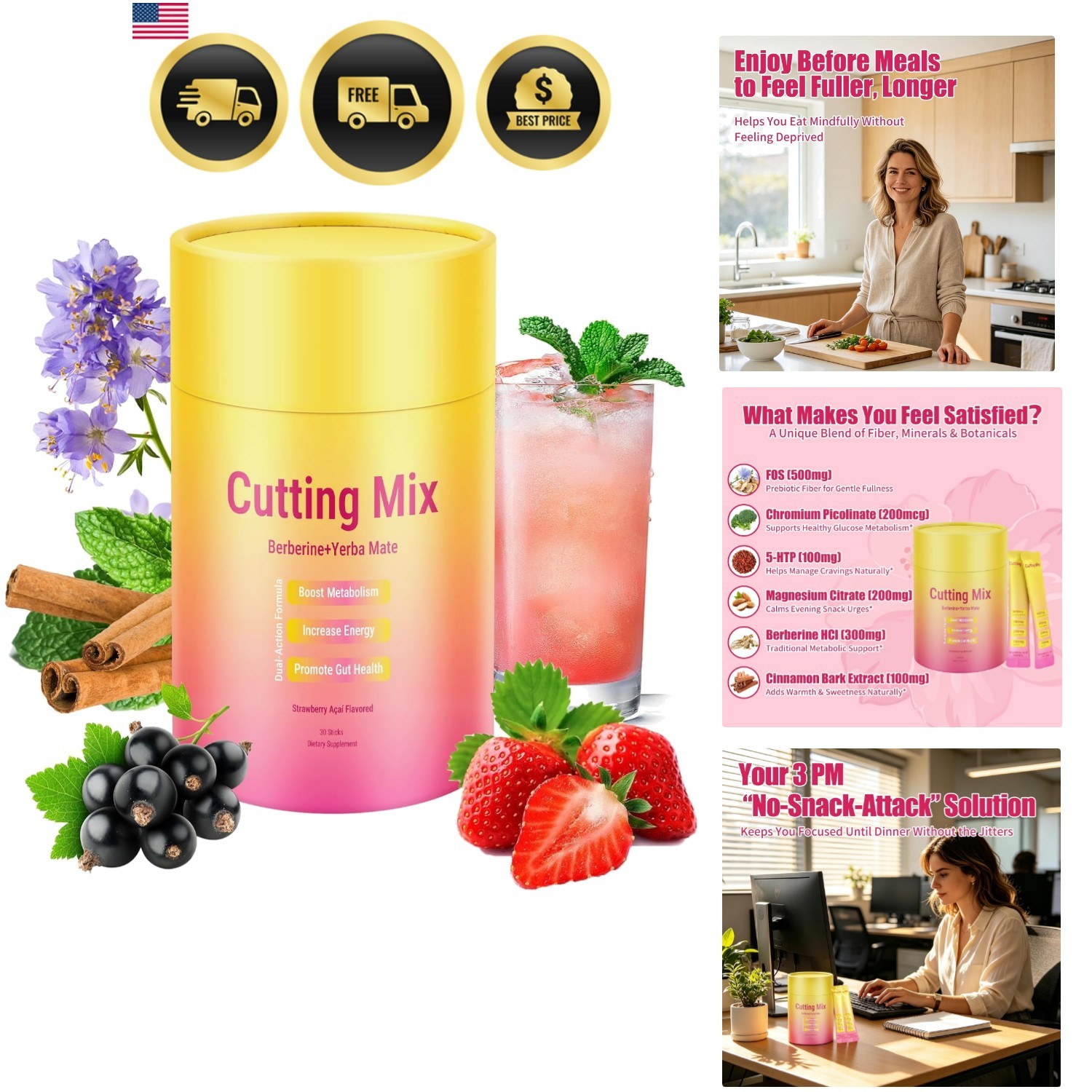 Cutting Mix Drink Powder– Supports Satiety Signaling, Support Overall Health …