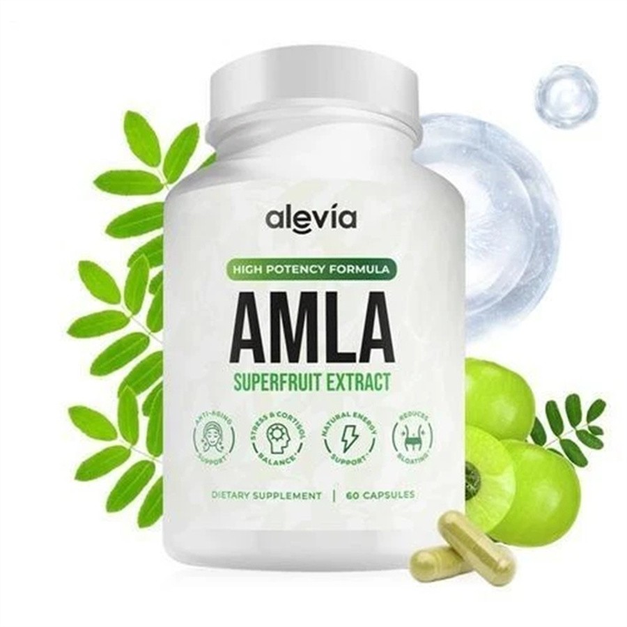 3x Alevia Organic Amla Capsules 1000mg Indian Gooseberry Antioxidant Supplement