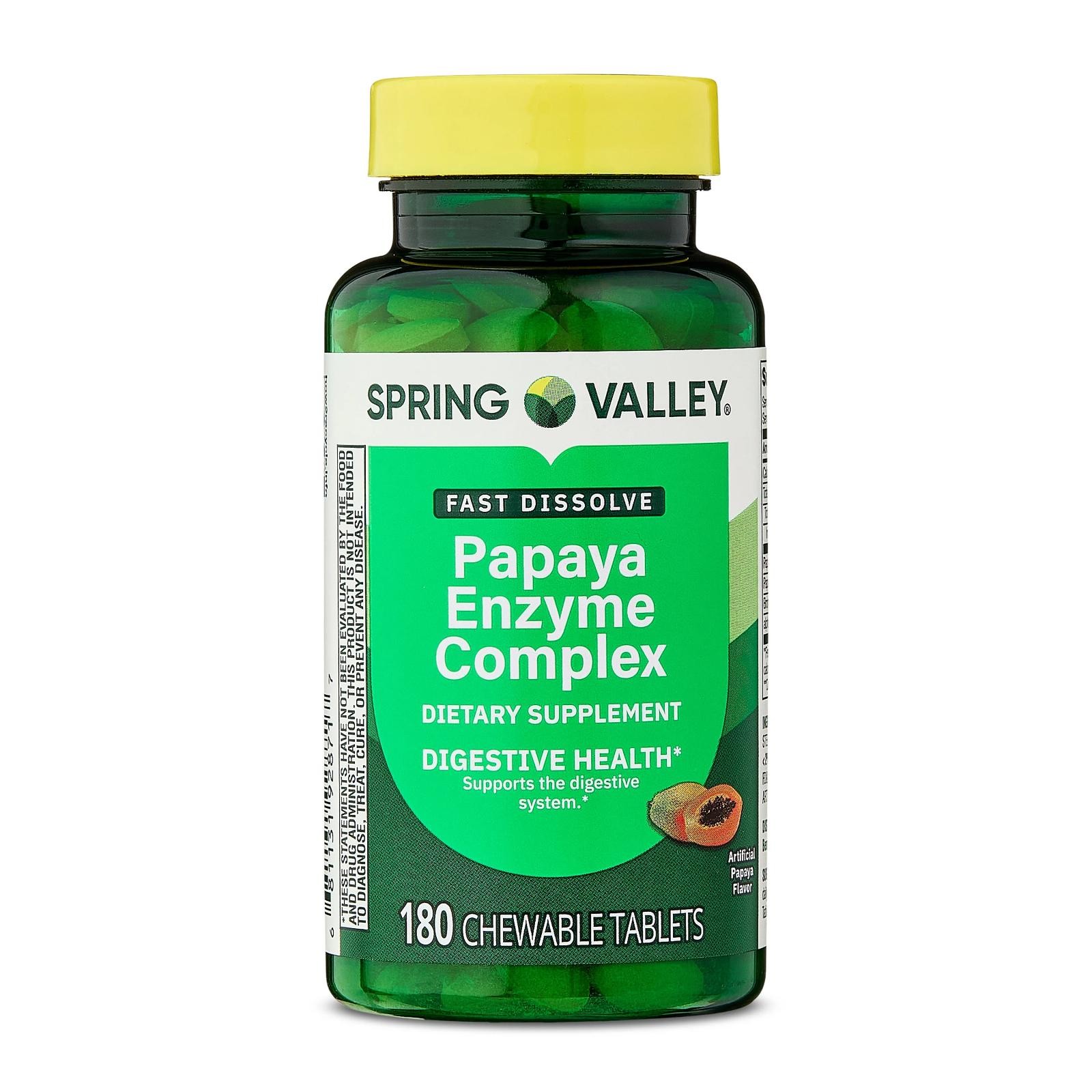 Papaya Enzyme Complex Tropical Flavor Digestion Nutrient Absorption, 180 Chews