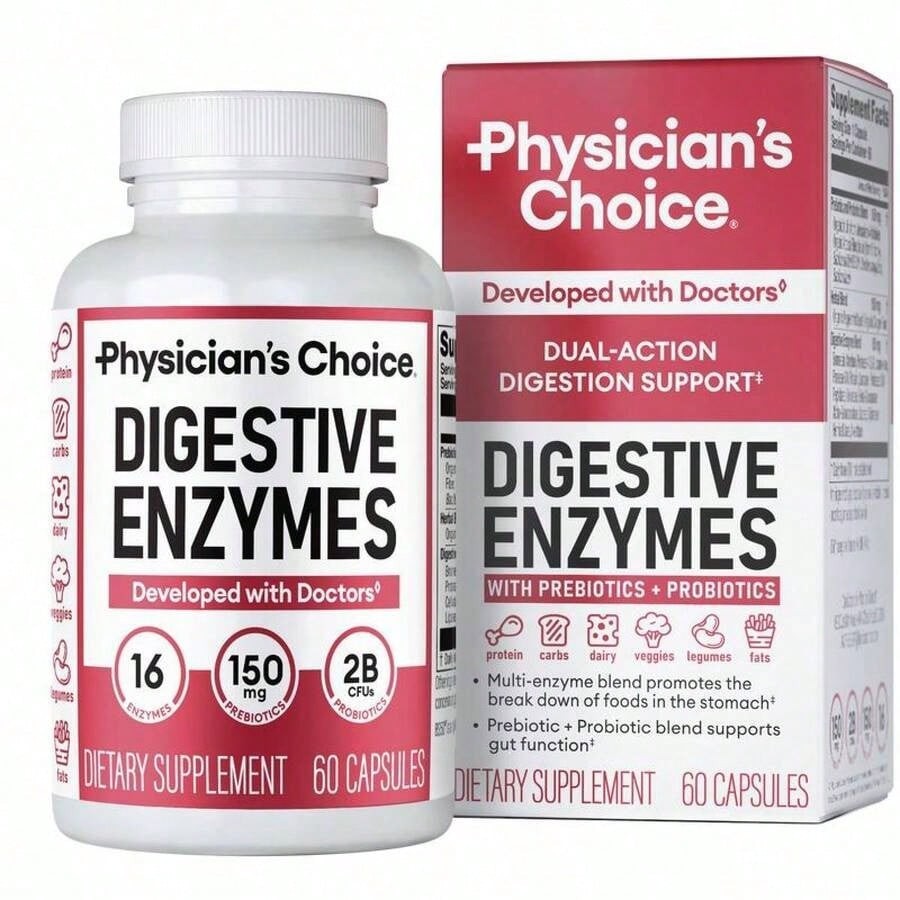 Physician’s CHOICE Digestive Enzymes – Multi Enzymes, Bromelain, Organic Prebiot