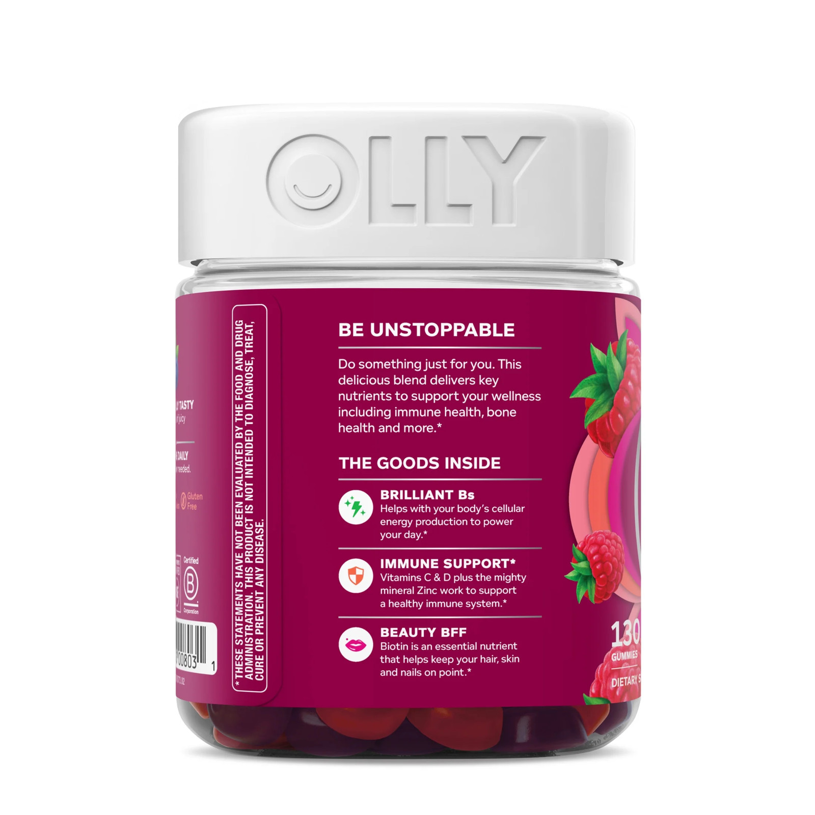 Women’s Multivitamin Gummies with B Vitamins, C, D, Zinc – Blissful Berry