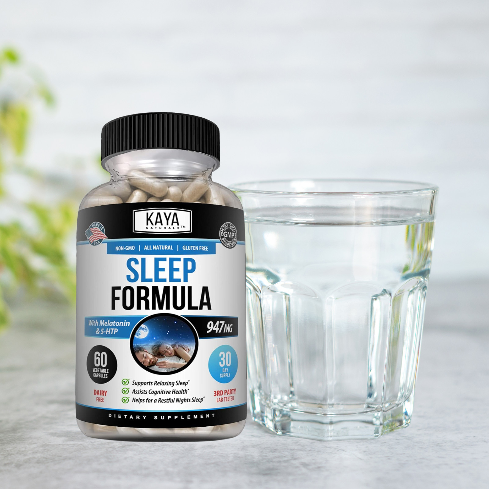 (2 Pack) Deep Sleep Formula, Fall Asleep & Stay Asleep, Melatonin Sleeping Aid