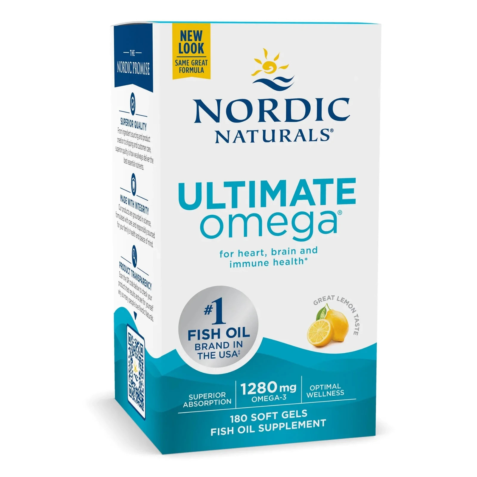 2 Pack Nordic Naturals Ultimate Omega Fish Oil – 1280 mg Omega-3 – 360 Soft Gels