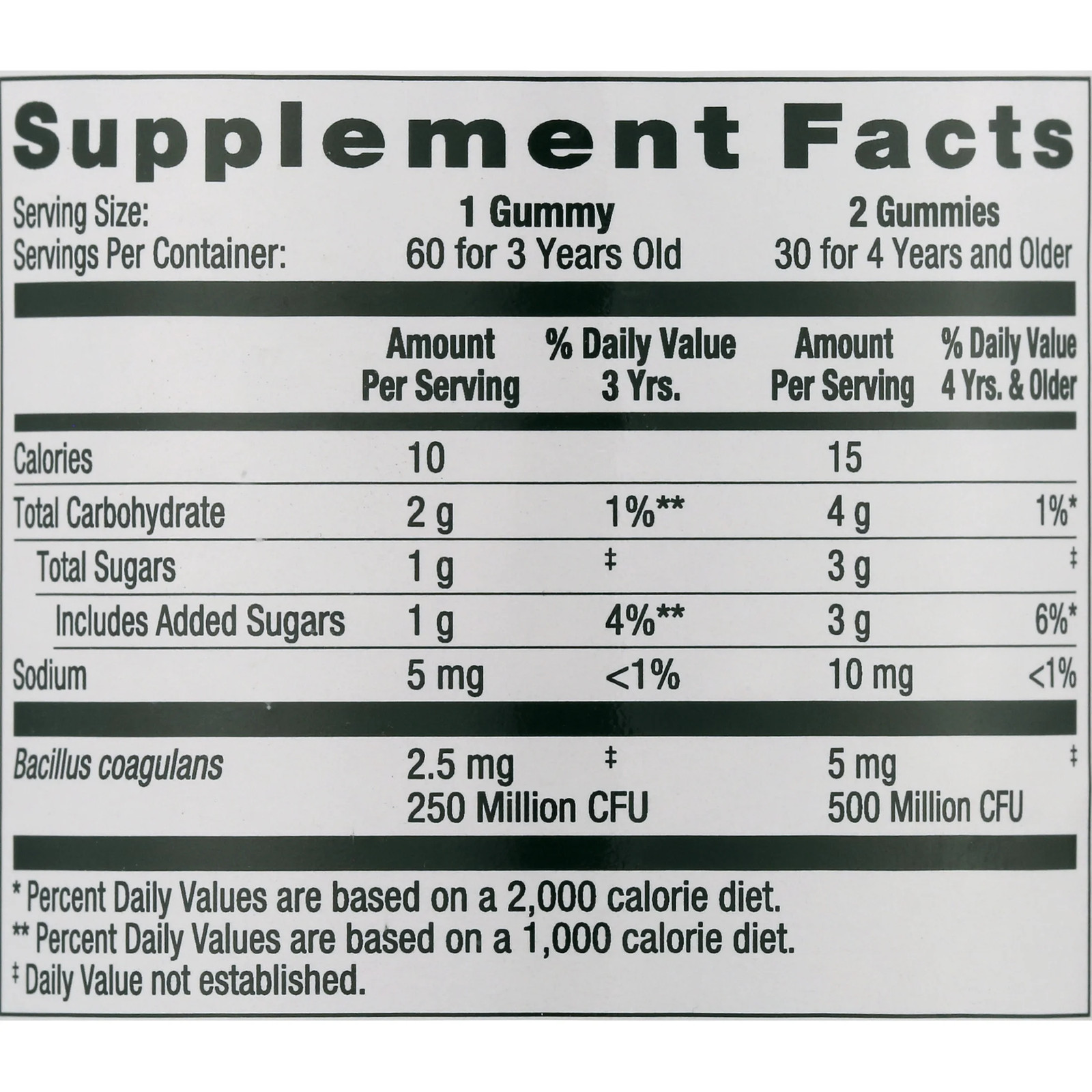 Equate 3-In-1 Daily Dietary Supplement Probiotic Gummies, Natural Fruit Flavors,