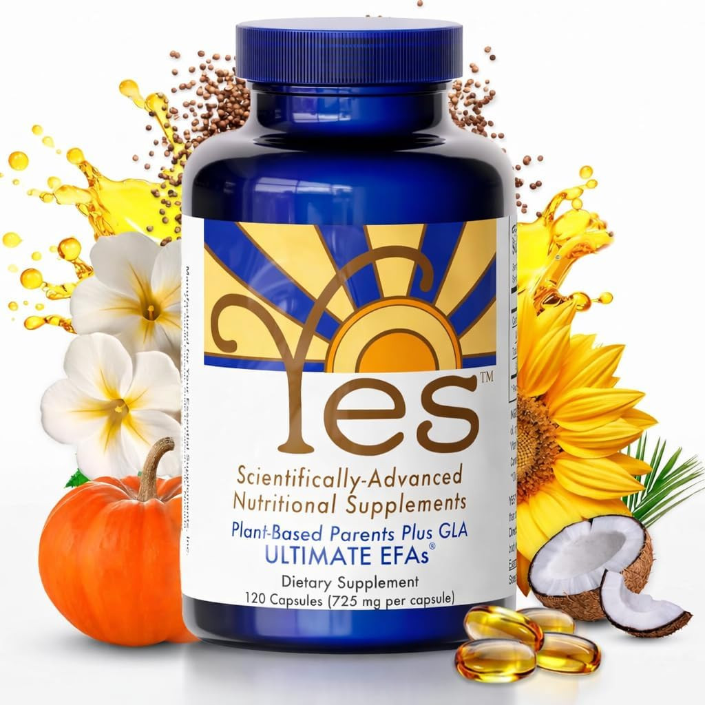 YES Plant Based Omega 3 & 6 Fish Oil Alternative, Burpless – Heart, Skin, Eye &