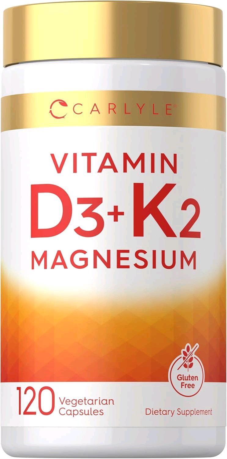 Carlyle Vitamin D3 5000IU + K2 MK7 100mcg with Zinc & Magnesium 120 Veg Capsules