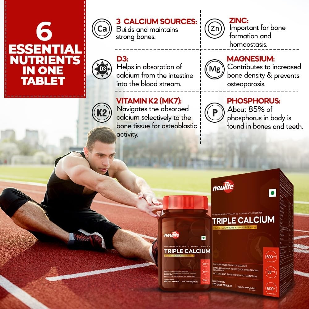 Neu.life Triple Calcium K2-7 D3 120 Tabs Bone Support