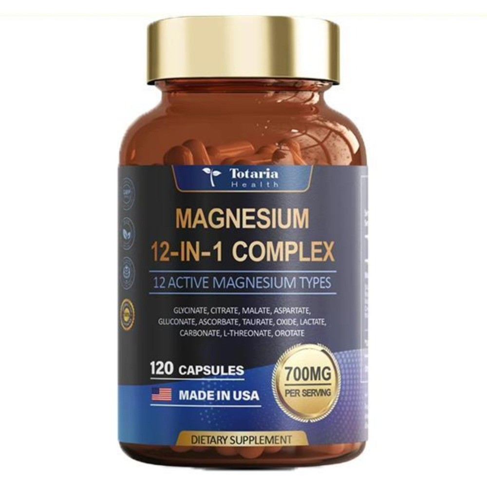Totaria Magnesium 12-in-1 Complex 700mg for Muscle & Relaxation Support