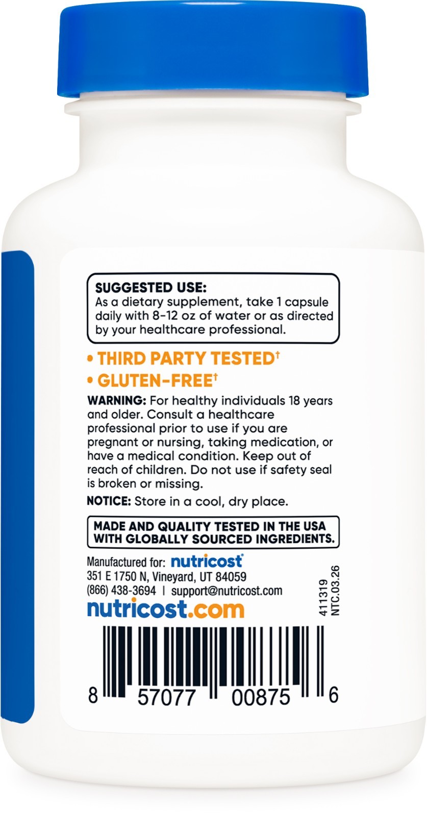 Nutricost CDP Choline (Citicoline) 60 Capsules – 300mg