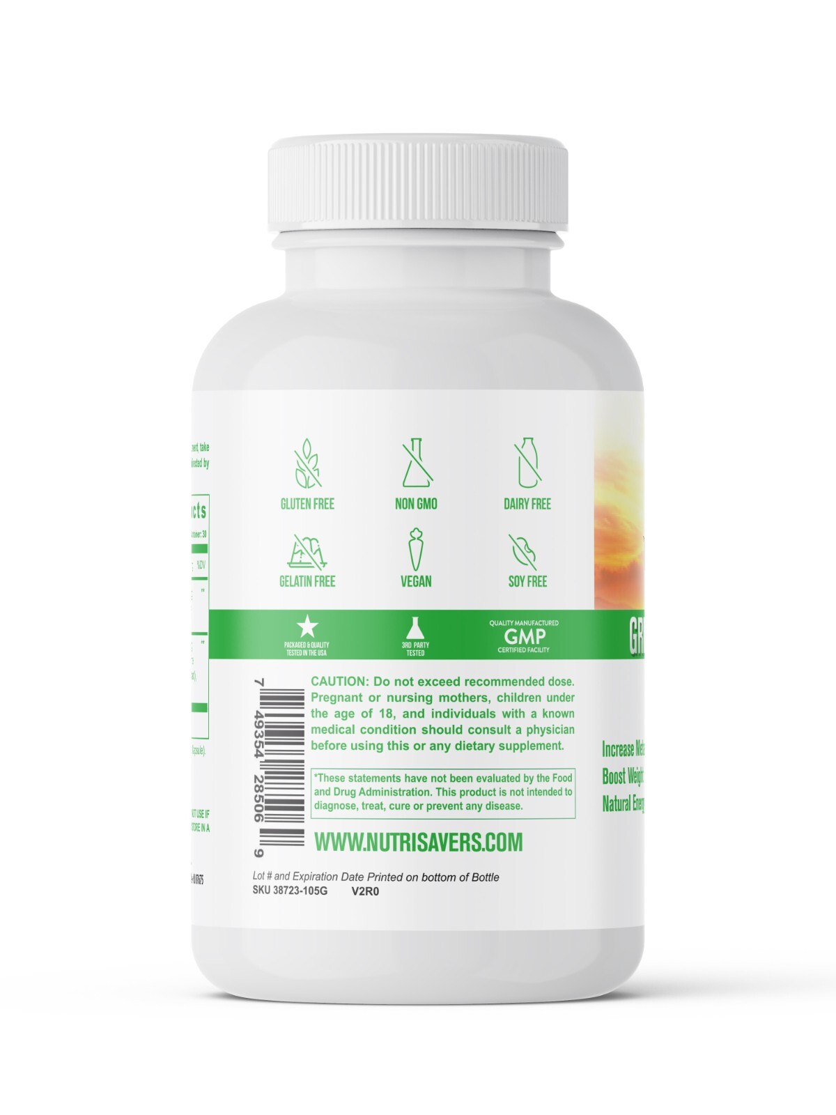 Green Tea Plus Increases Metabolism Boost Weight Loss – 60 Cap, Pack of 2