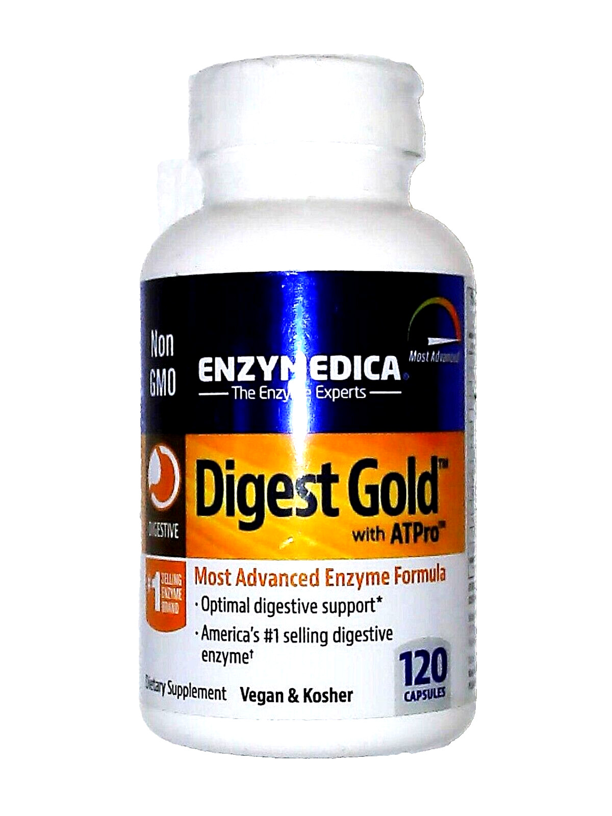 ENZYMEDICA DIGEST GOLD WITH ATPro ADVANCED ENZYME FORMULA 120 CAPS EXP. 12/2024+