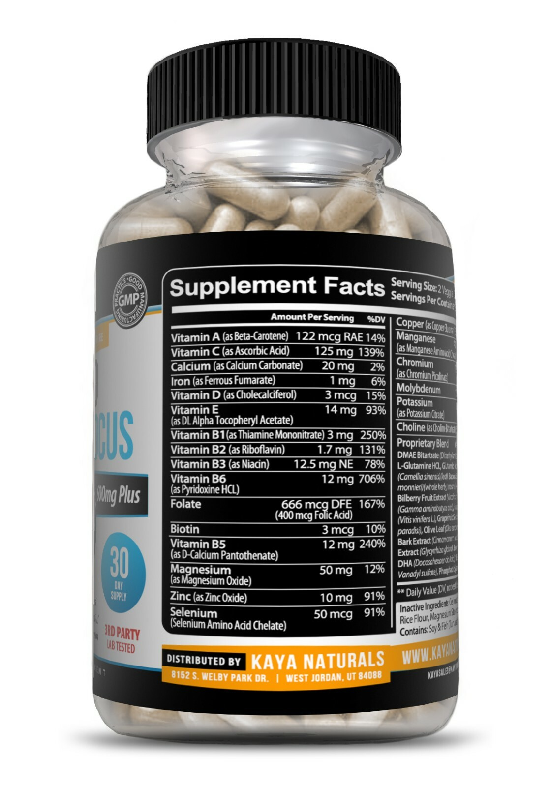Neuro Brain & Focus 60ct, Healthy Memory Function, Clarity Nootropic Supplement