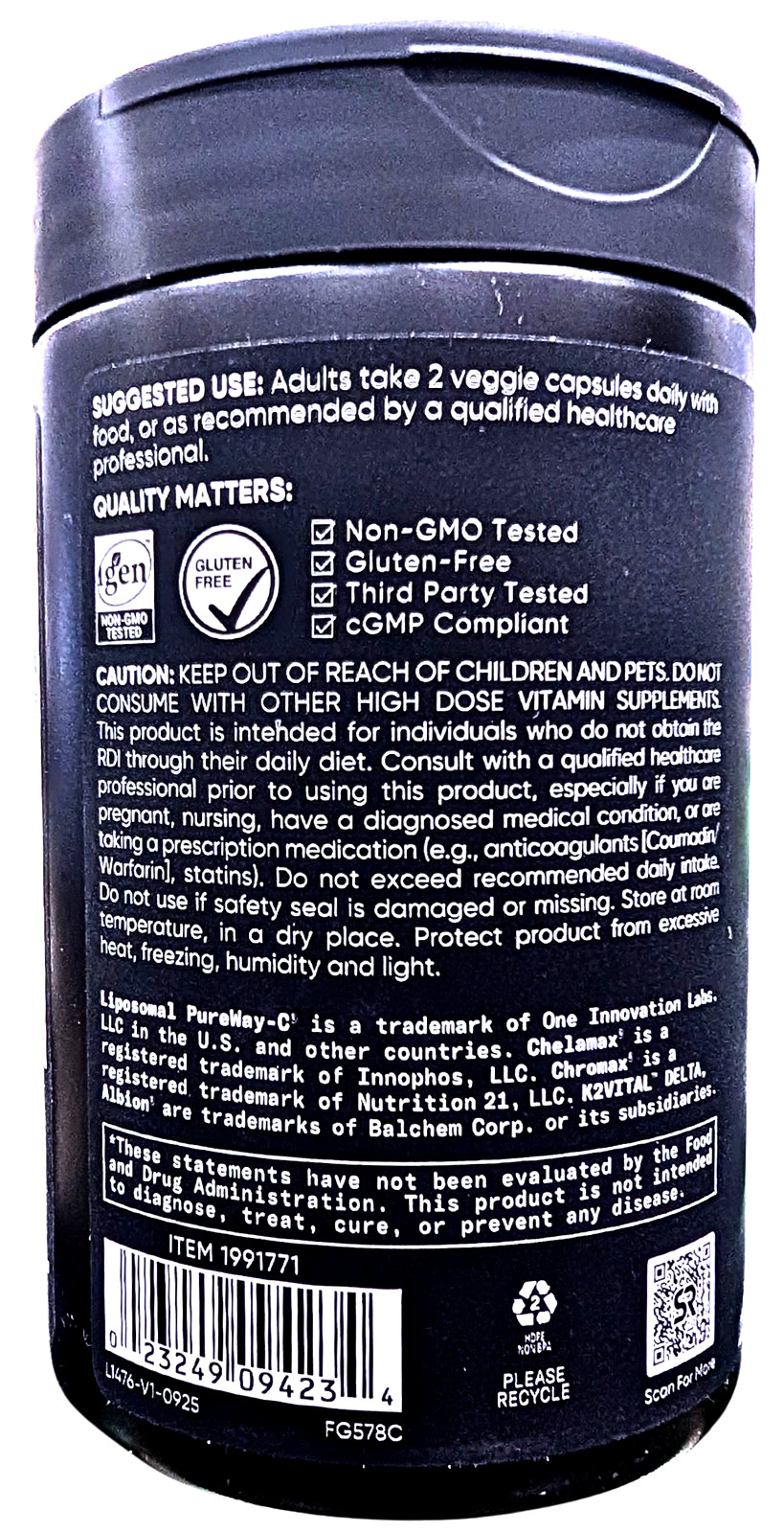 Sports Research Advanced Multivitamin 180 Veggie Capsules EXP 10/2027
