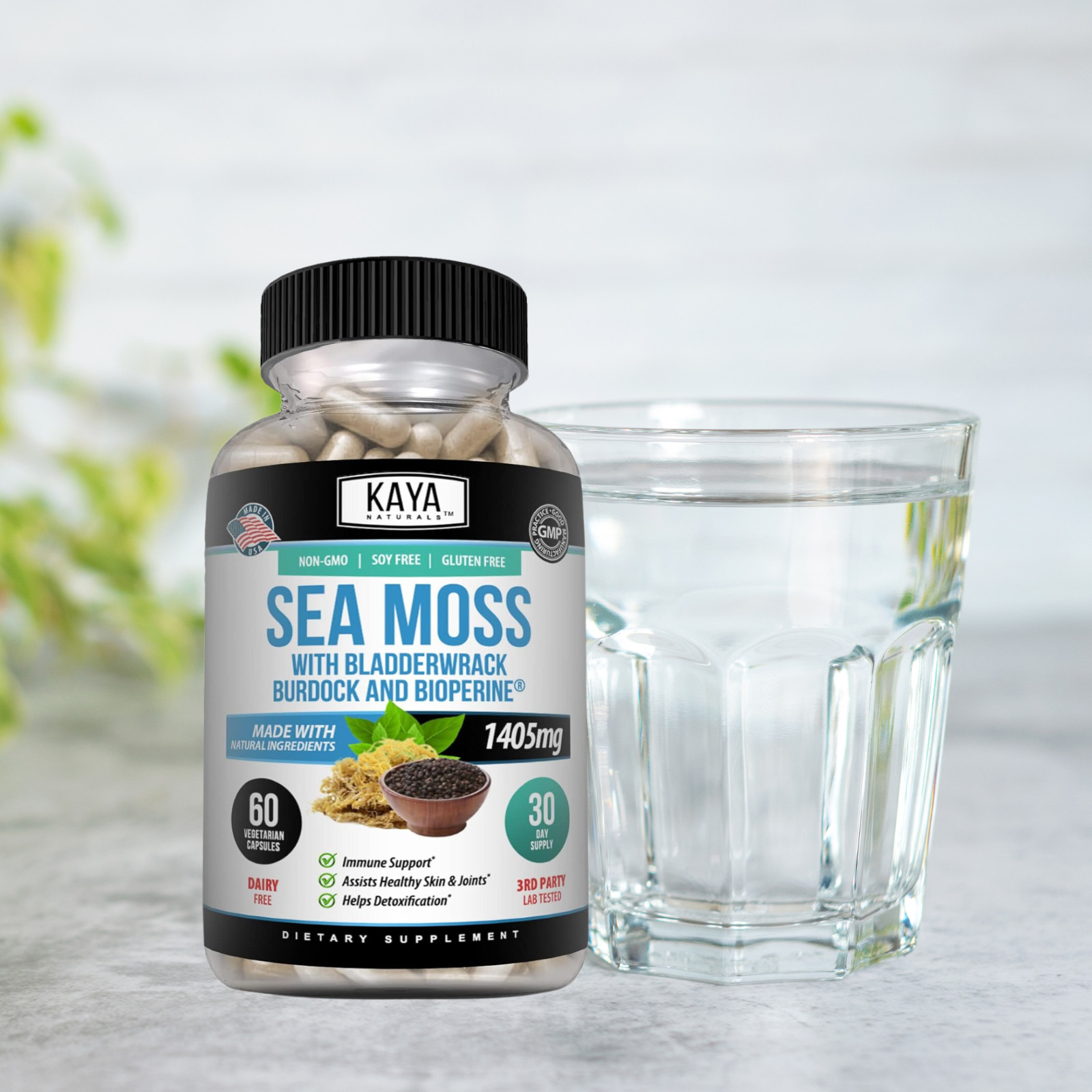 Organic Irish Sea Moss, Burdock Root, Bladderwrack Powder, Immune & Thyroid Care