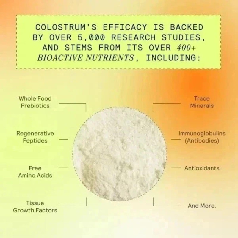ARMRA Colostrum Powder Unflavored 120 Servings 120g Immune Support – 1-3 Bottles