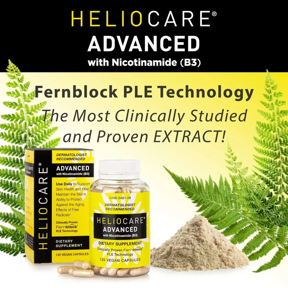 Heliocare Advanced Niacin B3 Dietary Supplement | Daily Wellness Sup – 120 Count