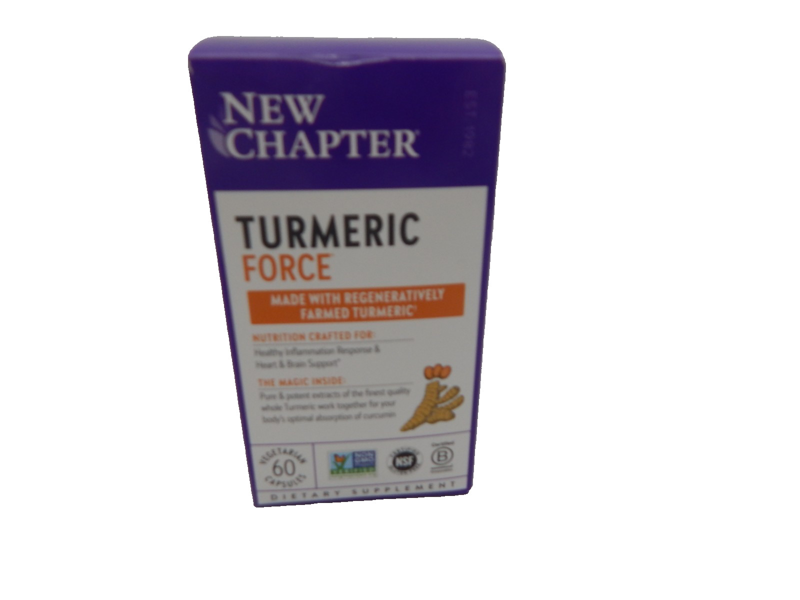 New Chapter Turmeric Force Heart & Brain Support 60 Capsules Exp. 05/2028