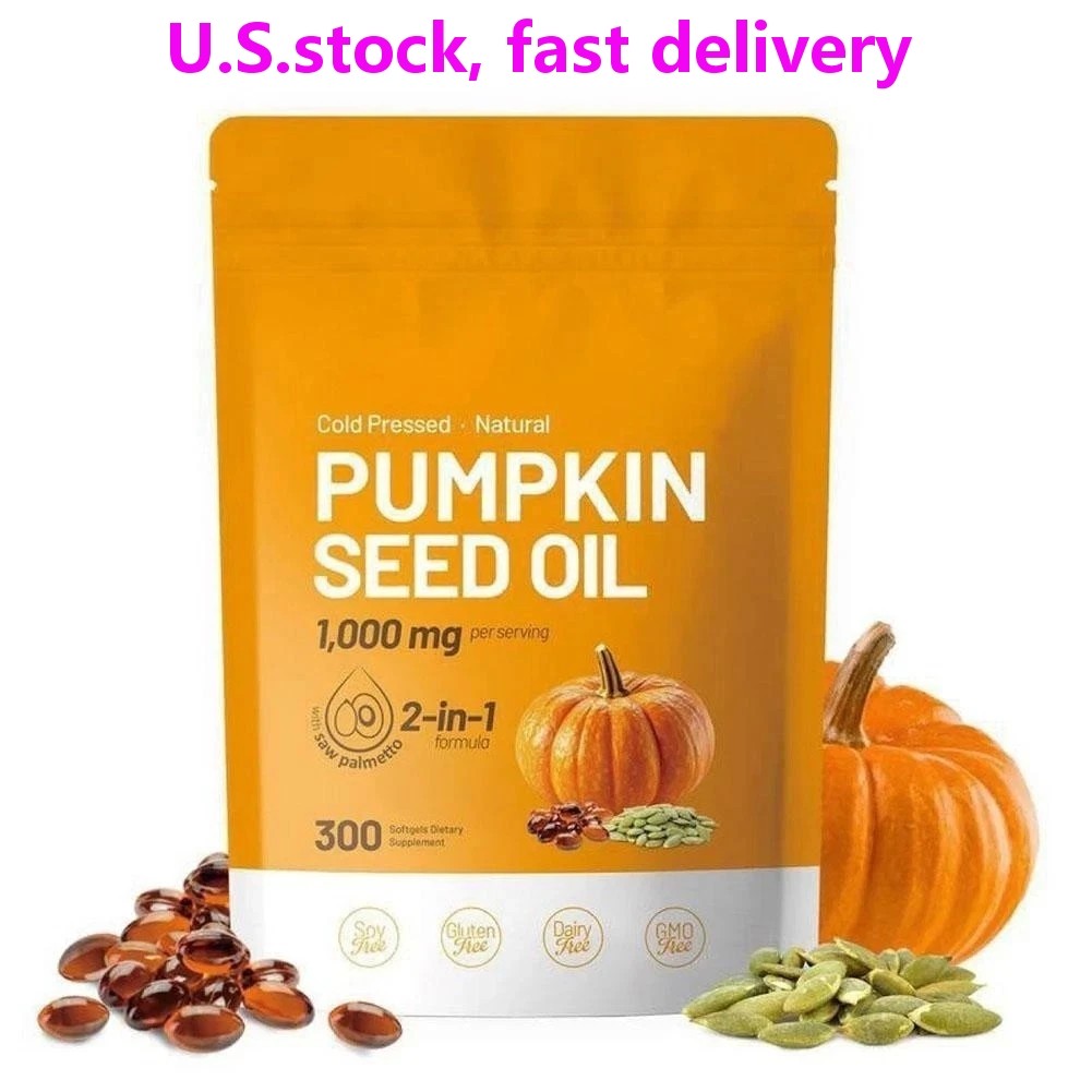 Pumpkin Seed Oil 1000mg with Saw Palmetto 300-Softgels.NEW