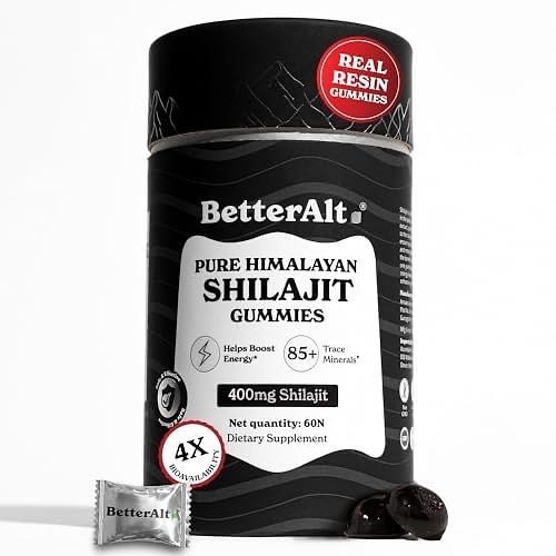 BetterAlt Himalayan Shilajit Gummies– Pure Shilajit 400mg (85+ Trace Minerals