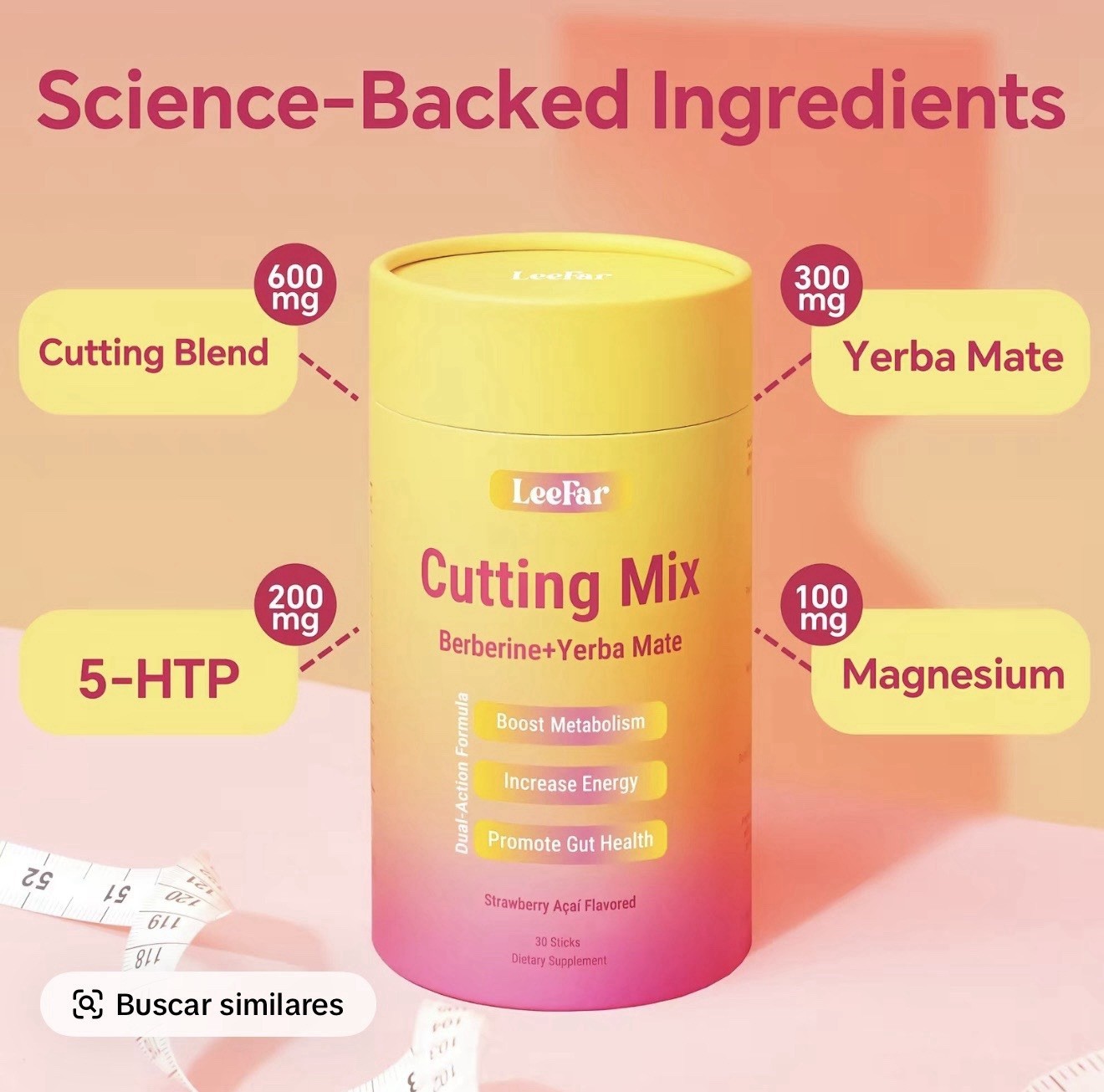 Leefar Cutting Chromium Mix – Berberine Drink 5-HTP Yerba Mate & Magnesium