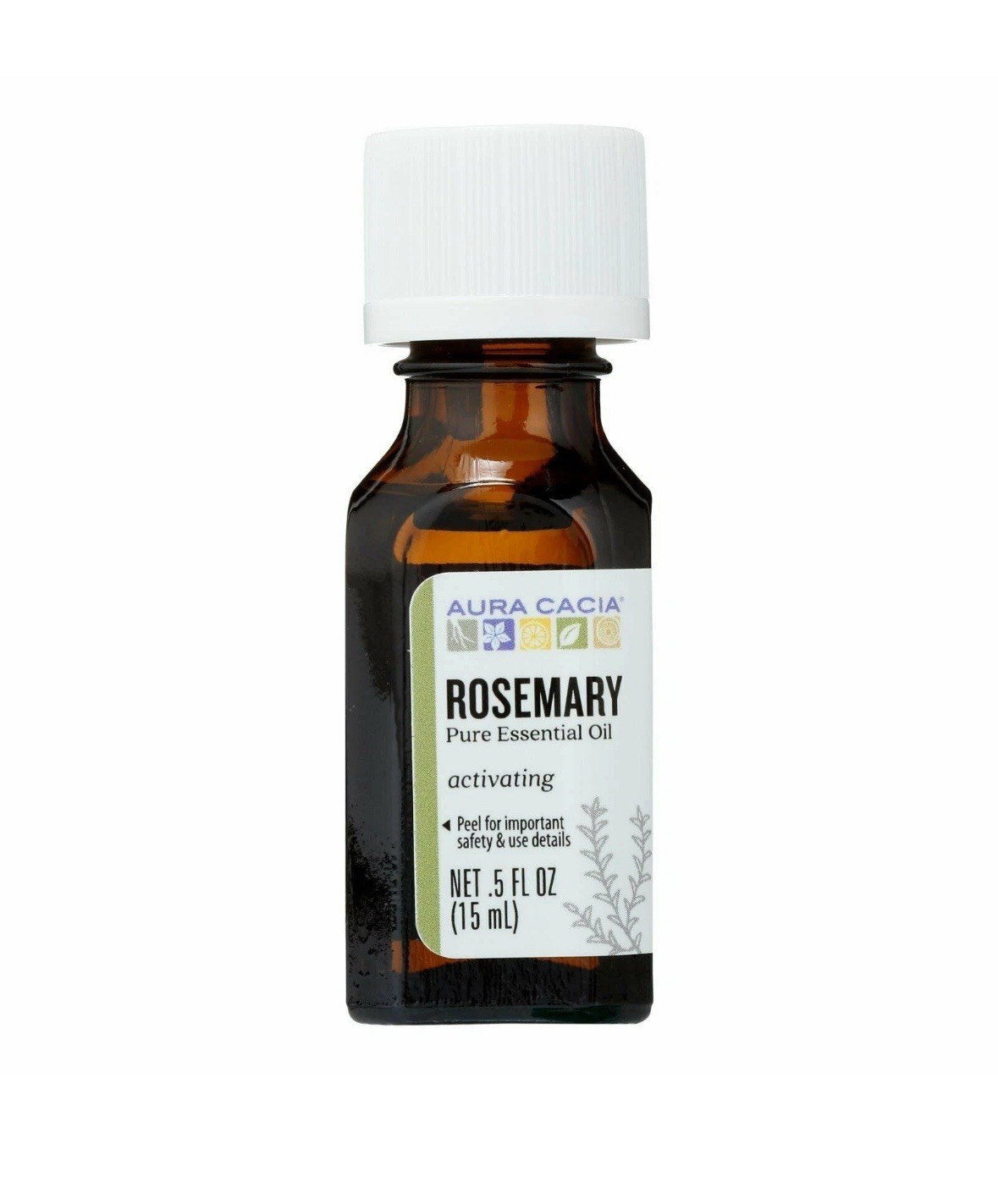 Aura Cacia Rosemary Activating 100% Pure Essential Oil Essence 15 mL 0.5 fl oz
