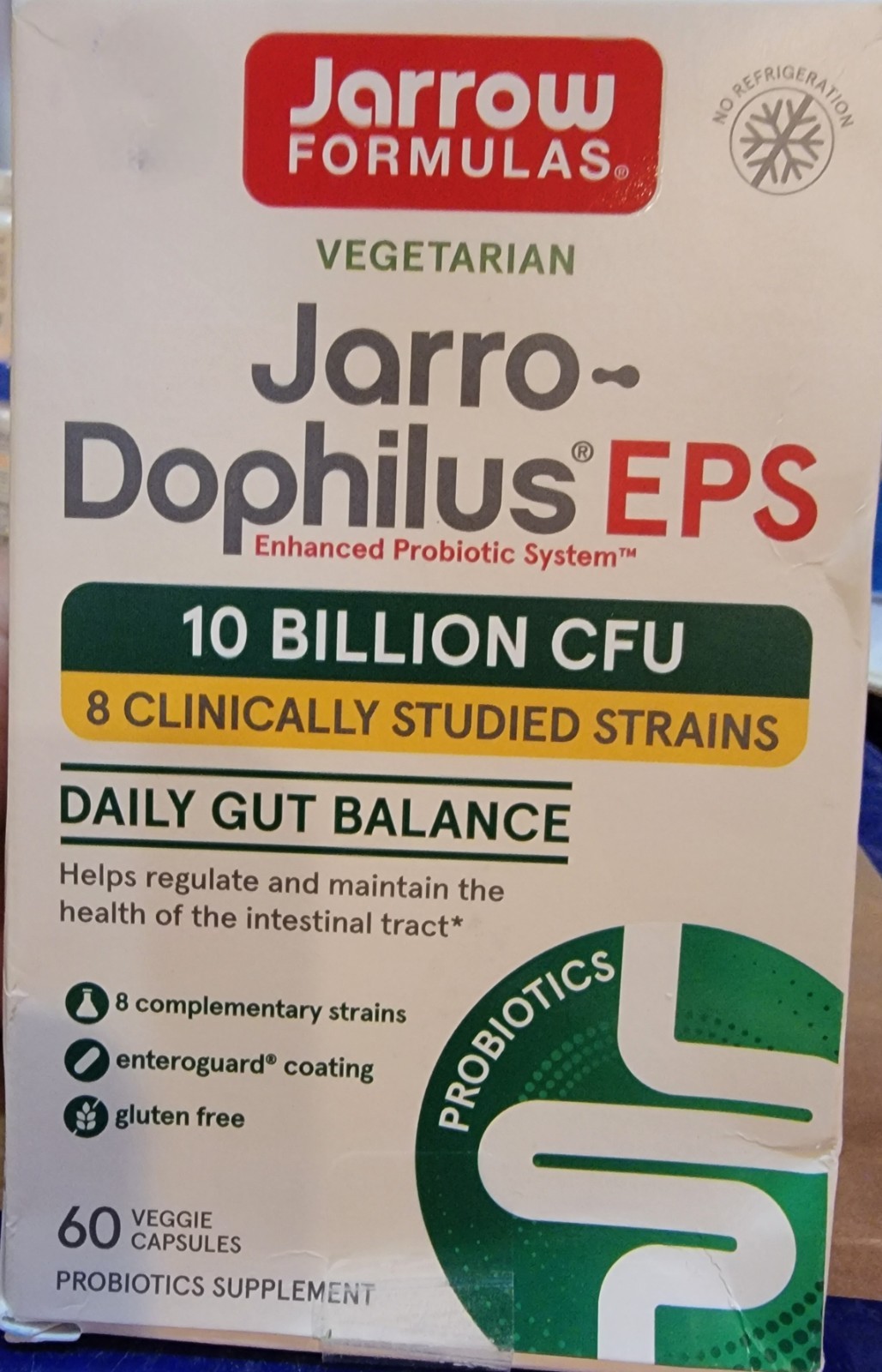 Jarrow Formulas, Inc. Vegetarian Jarro-Dophilus Eps 10 Billion Cfu 60 Veg Caps