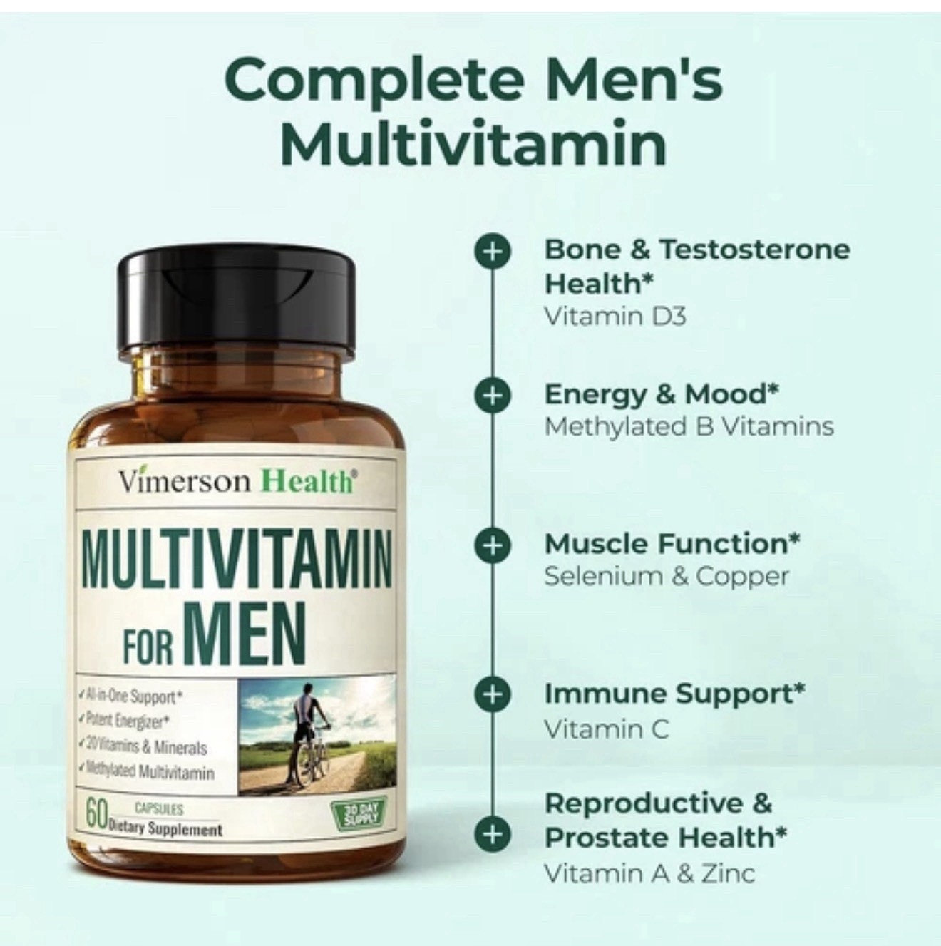 Multivitamin for Men – Daily Mens Multivitamins & Multiminerals with Vitamin