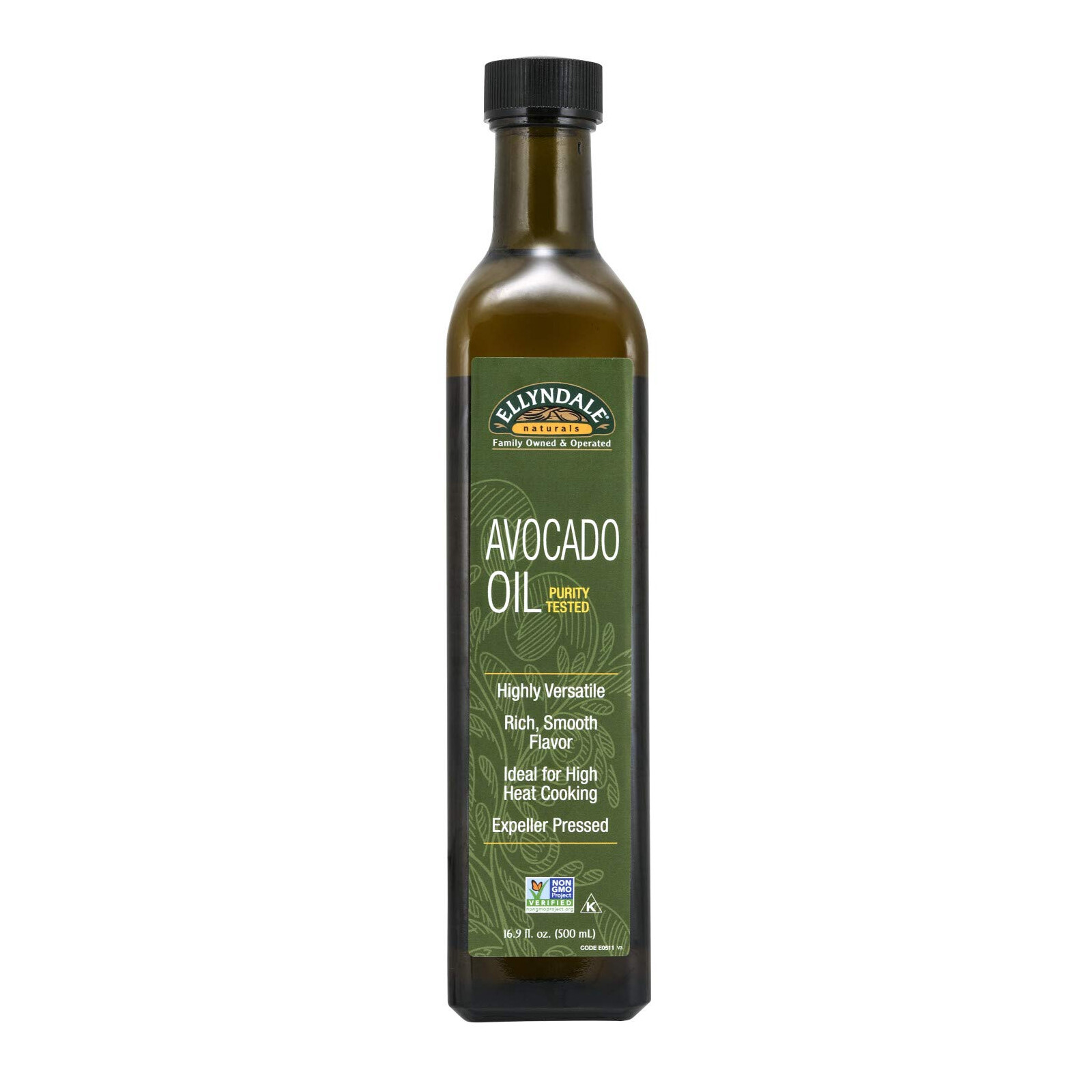 Avocado Cooking Oil in Glass Bottle 16.9 fl oz, Purity tested, Non GMO