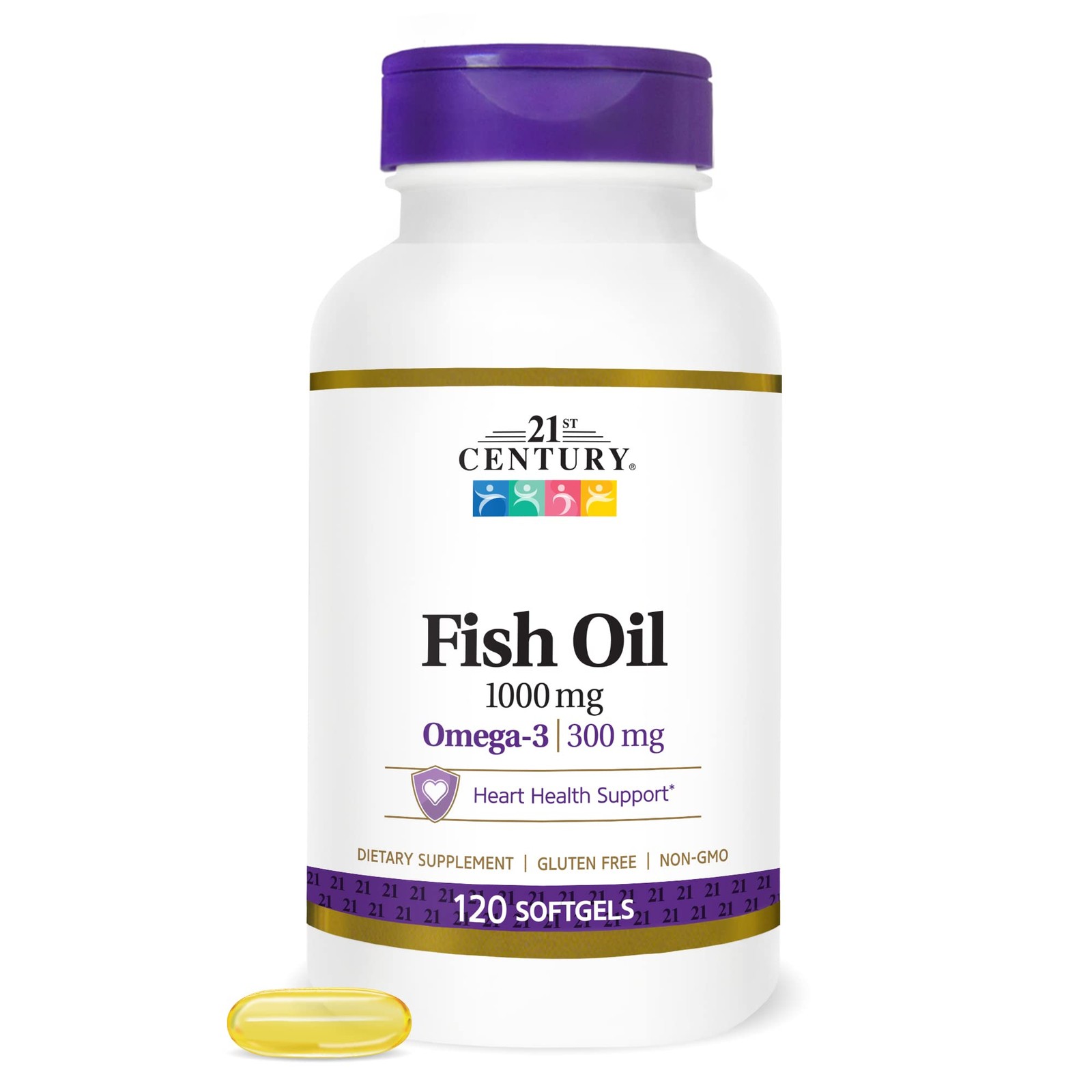 Omega 3 Fish Oil 1000mg 120 Softgels Heart Health EPA DHA Supplement