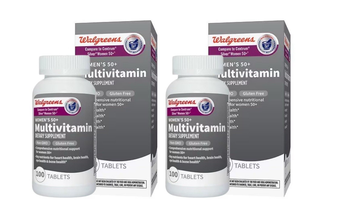 2PK Multivitamin women 50+ 2X100 Tablets Walgreens Exp 02/26 Dietary Supplement