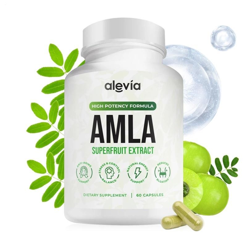 Alevia Organic Amla Capsules 1000mg Indian Gooseberry Antioxidant Supple 60c