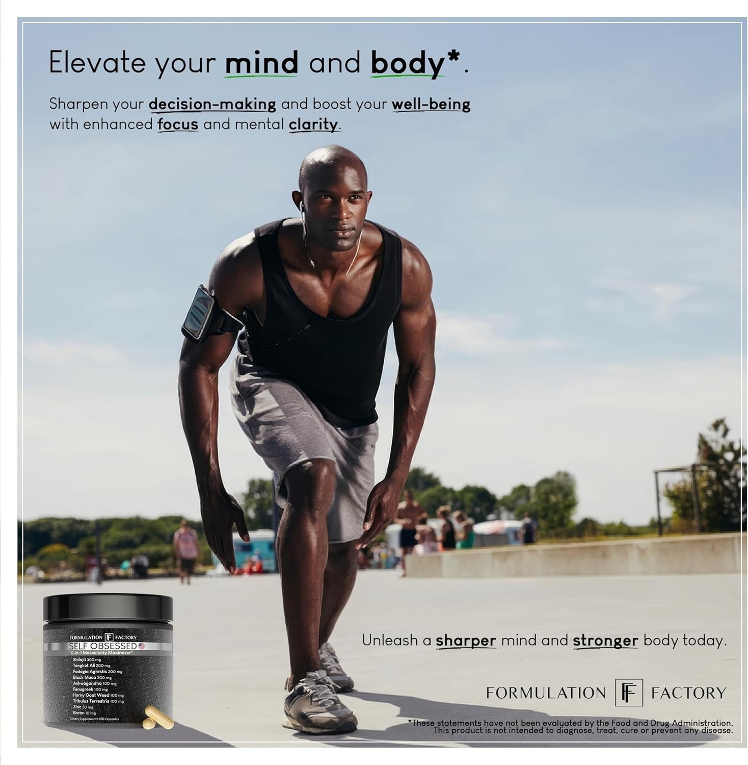 Self Obsessed Men’s Supplement – 120 Capsules for Strength, Recovery & Drive