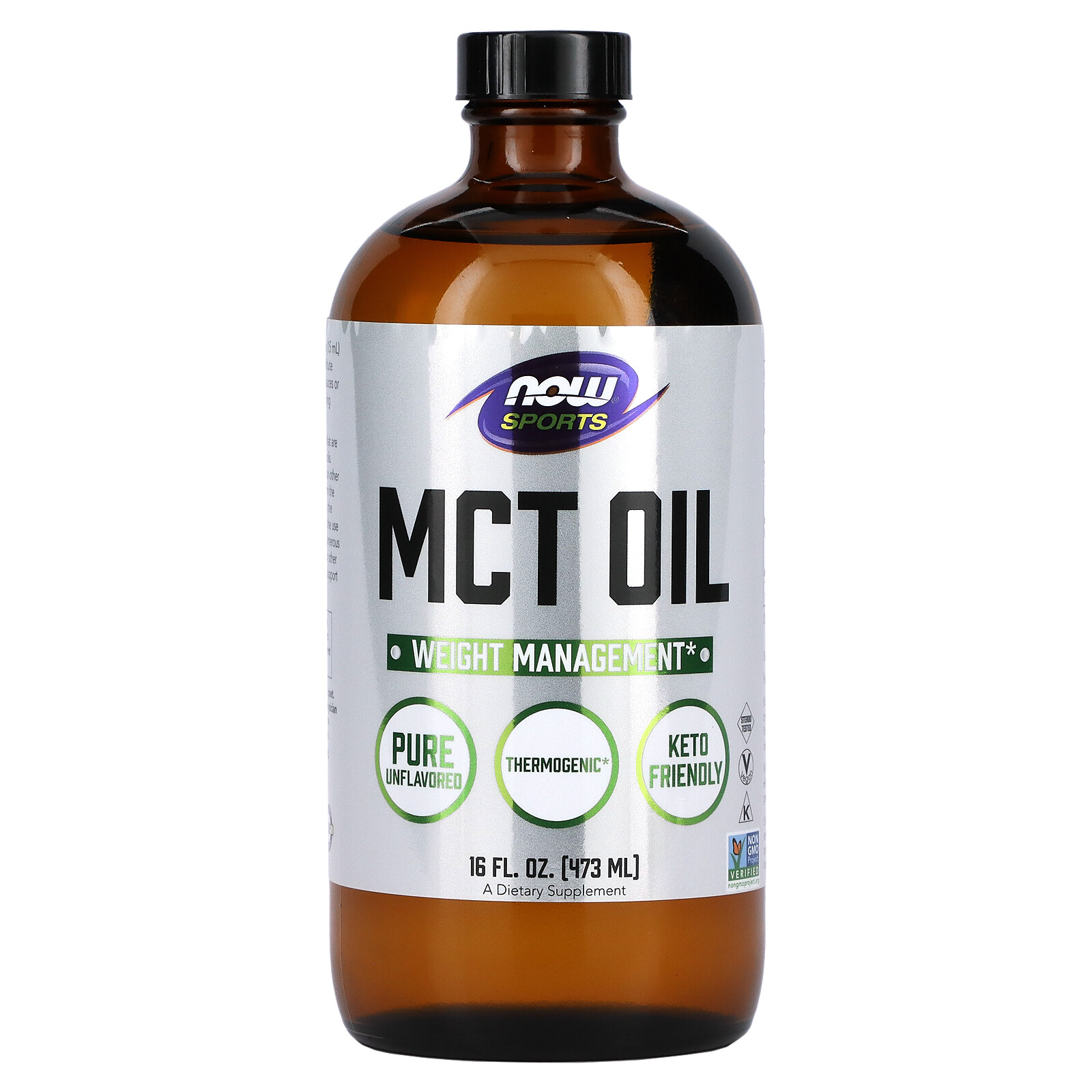Now Foods Sports MCT Oil Pure 16 fl oz 473 ml GMP Quality Assured, Kosher,