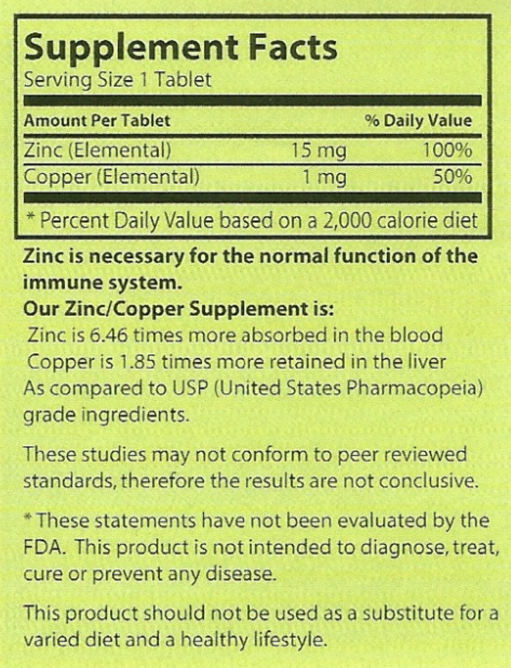 Zinc and Copper Organic