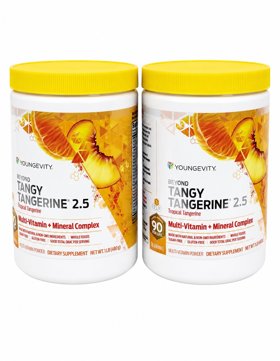 Youngevity Beyond Tangy Tangerine 2.5 Tropical Tangerine 90 Servings 2 Pack
