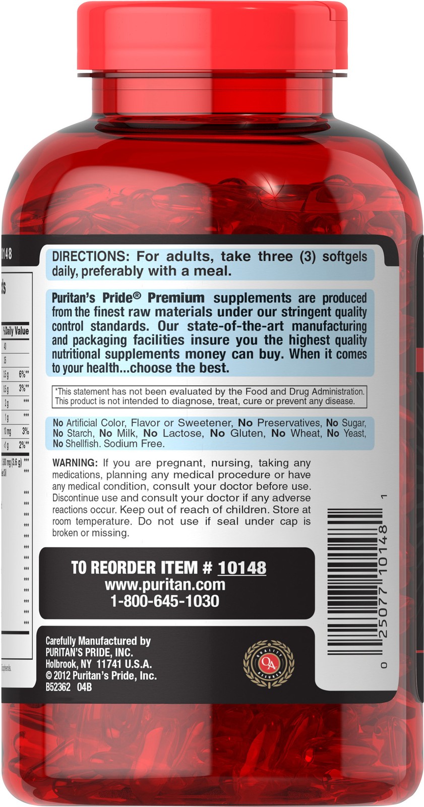 Maximum Strength Triple Omega 3-6-9 Fish, Flax & Borage Oils-240 Softgels