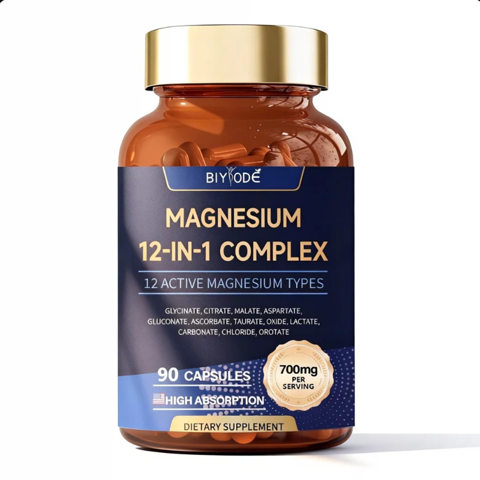 Magnesium 12 in 1 Complex 700mg – Glycinate Citrate Malate Taurate Daily Support