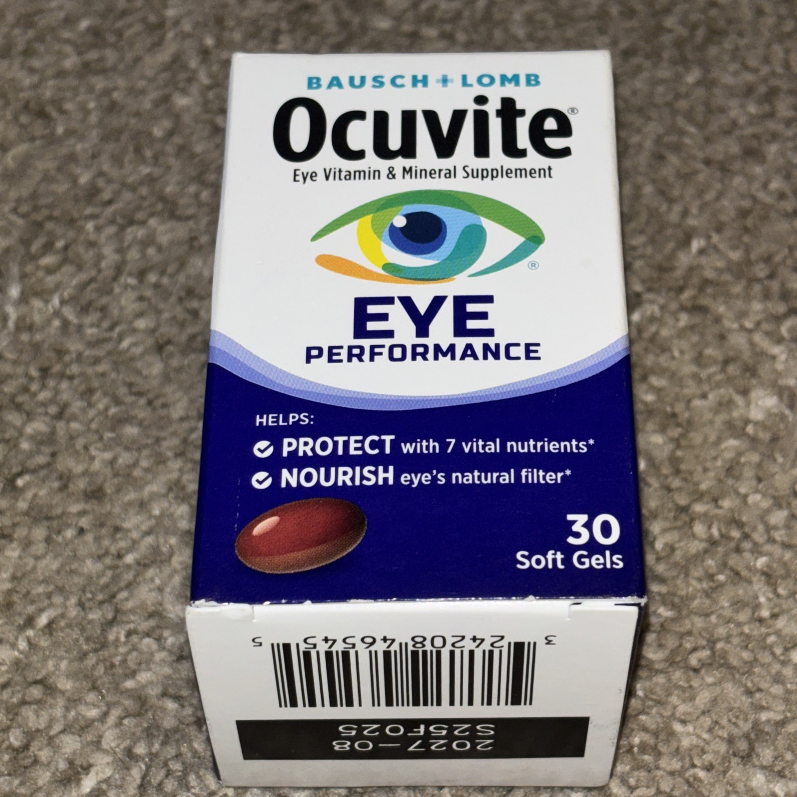 Ocuvite Eye Performance Vitamin & Mineral Supplement, 30 Softgels 8/2027