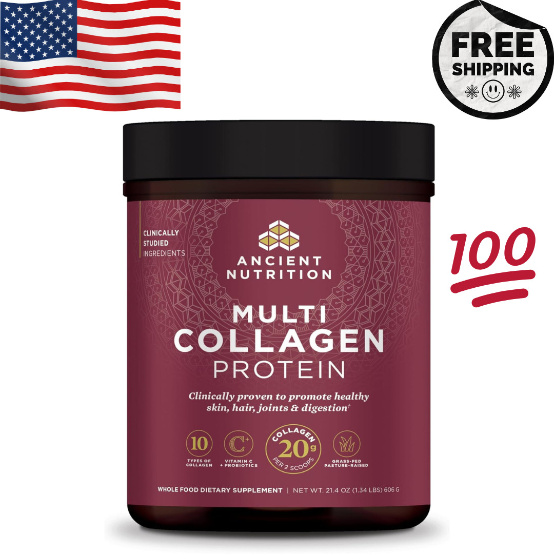 Ancient Nutrition Collagen Peptides Powder, Multi Collagen Protein, Women & Men,