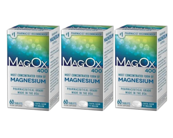 Mag-Ox (Magox) Magnesium Oxide Tablets – 400 mg | 60 Tablets – 3 PACK