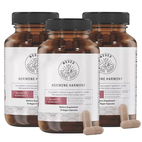 3PCS Hormone Harmony Natural Hormonal Support for Women 72 Capsules whitout box