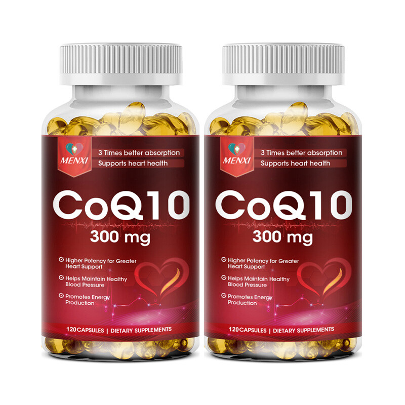 CoQ10 Coenzyme Q-10 Coenzyme 300mg Capsules BIOPERINE Antioxidant Heart Energy