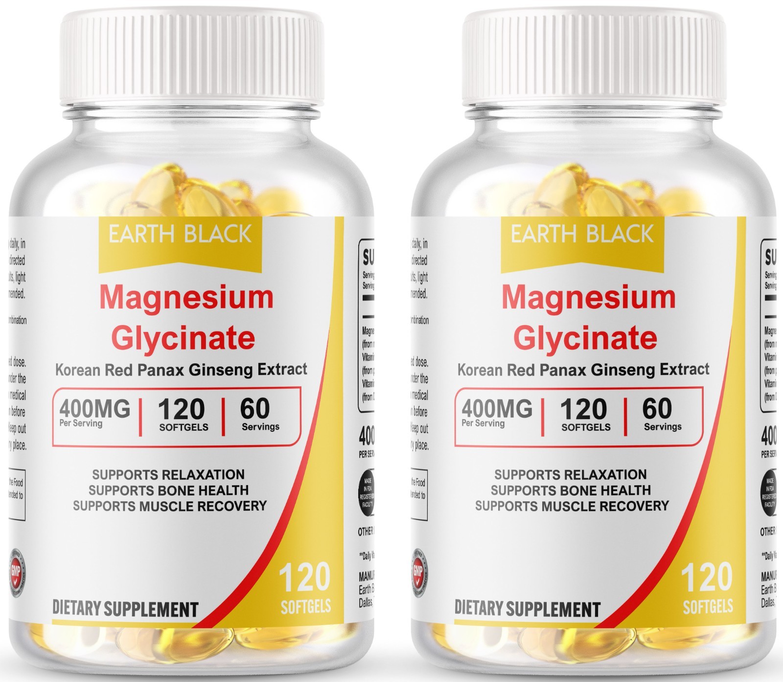 Magnesium Glycinate 400mg 240 Softgels For Sleep, Stress Relief Support Bone