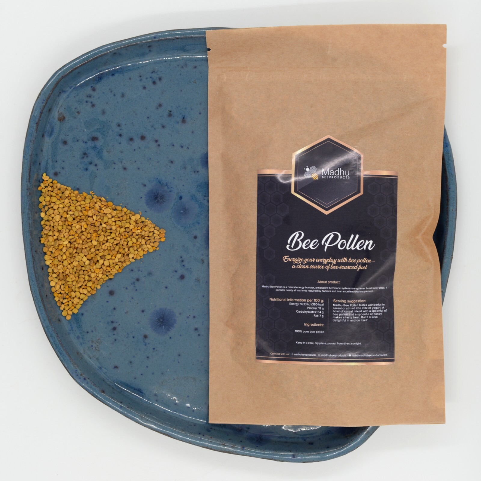 Bee Pollen Granules – Natural Raw Fresh Organic 2025 harvest / 400 g (14 oz)