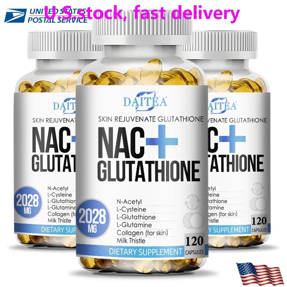 Daitea NAC Glutathione 3 Pack Liver Skin Health Supplement 120 Capsules