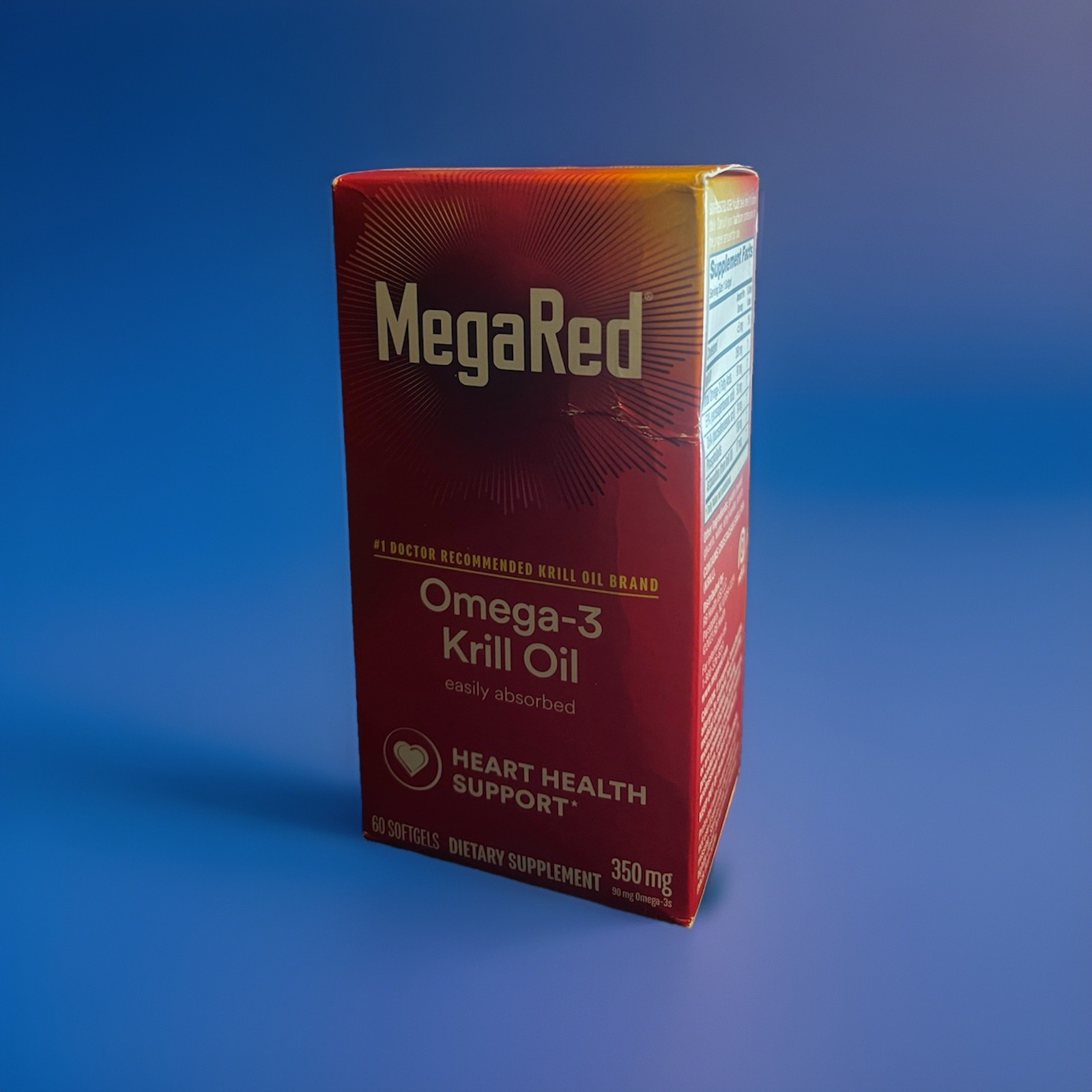 MegaRed Omega-3 Krill Oil Heart Health Support 60 Softgels – EXP 01/27